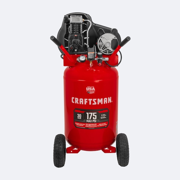 30-Gallon Portable 175 Psi Vertical Air Compressor
